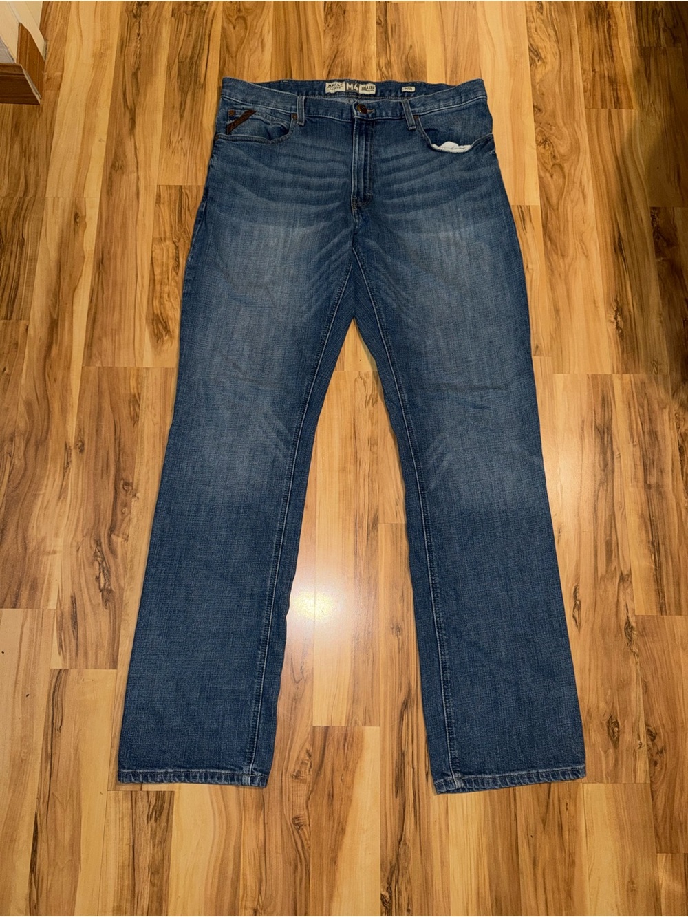 Ariat Legacy M4 Mens Relaxed Straight Leg Western Faded Jeans 36x36 Fits 38x34